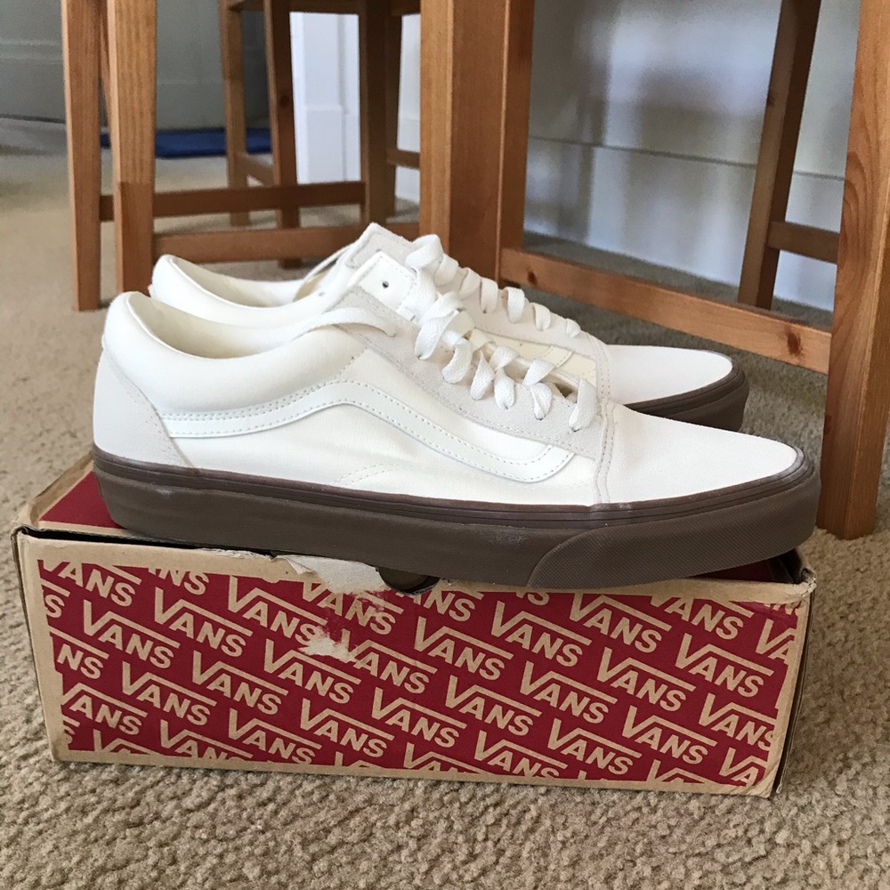 Vans Old Skool White/Gum like new